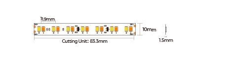 LED стрічка COLORS 168-2835-24V-IP33 9.61W 1900K + 3000K 5м (DS8168GWWW-24V-10mm)