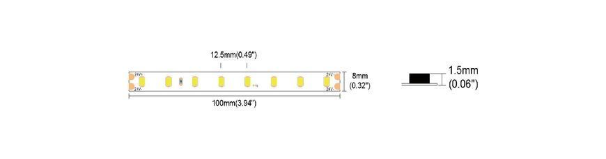 LED лента COLORS 80-2835-24V-IP20 6.6W 1055Lm 4000K 5м (DR880-24V-8mm-NW)