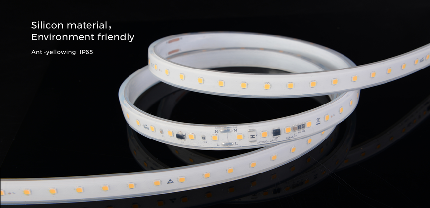 LED лента COLORS 52-2835-230V-IP65 5.3W 450Lm 2850K 50м (H852-230V-12mm-WW)