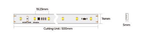 LED strip COLORS 52-2835-230V-IP65 6W 530Lm 4000K 50m (H852-230V-12mm-NW)