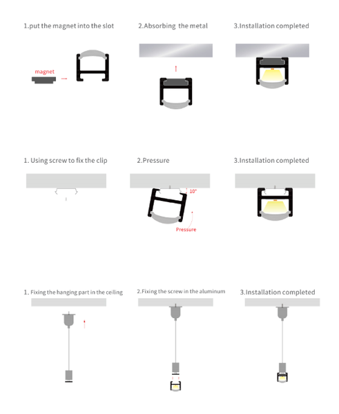 MLG LG1009 LED profile with diffuser, 2 meters