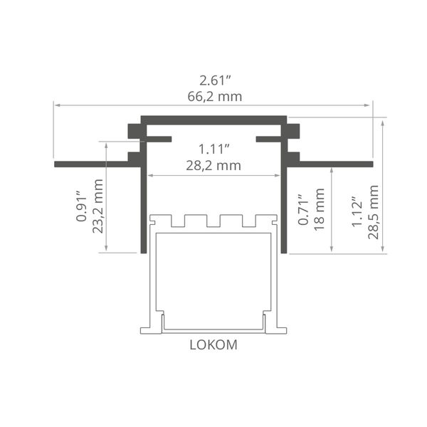 Profile KLUS TEKUS-ZM silver non-anodized 2 meters A01293N_2