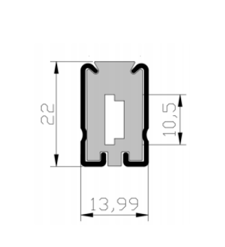 LED-профиль MLG LW1422N с рассеивателем, 2 метра
