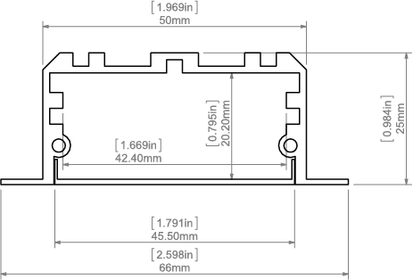 Profile KLUS LARKO-50 silver anodized 1 meter A00756A_1