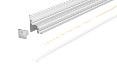 LED-профіль MLG врізний LD3545 з розсіювачем, 2 метра