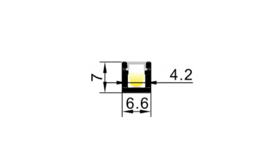 MLG LP0607 LED profile with diffuser, 2 meters