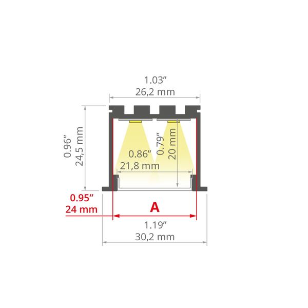 Profile KLUS LOKOM black anodized 2 meters A05553A07_2