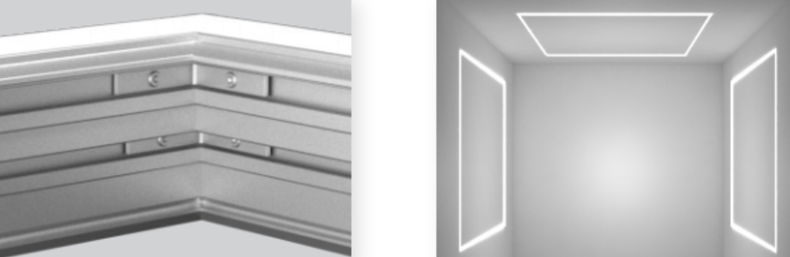 LED-профіль MLG врізний LD3545 з розсіювачем, 2 метра