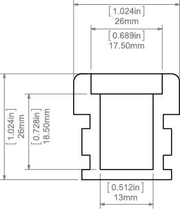 LED profile KLUS floor HR-LINE, 2 meters A03579
