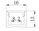 LED-профіль накладний, 2,5 метра (LS1613)