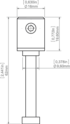 Longitudinal fastening for table tops