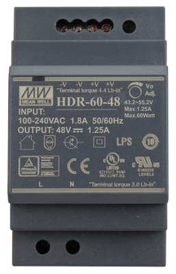 Блок живлення Mean Well на DIN-рейку 60W DC48V (HDR-60-48)