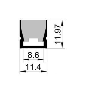 LED-профиль ALUMLED силиконовый IP65 (LN11124), 5м