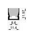 LED-профиль ALUMLED силиконовый IP65 (LN11124), 5м