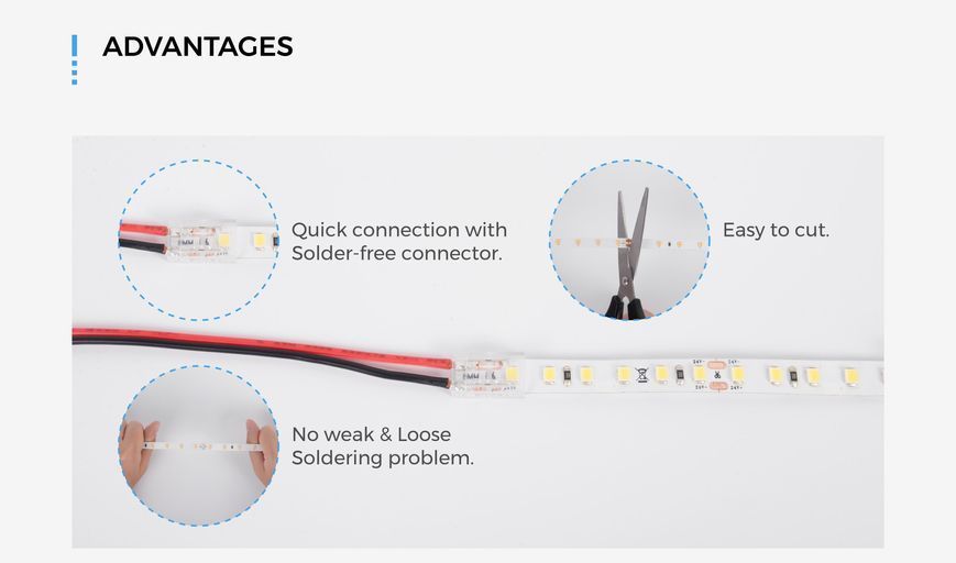 LED лента COLORS 60-2835-24V-IP20 4,4W 520Lm 4000K 5м (DJ60-24V-8mm-NW)